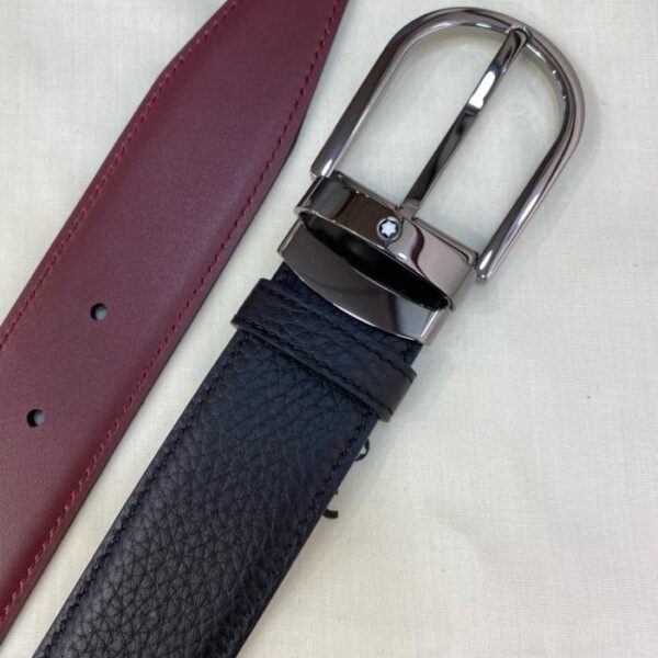 réplica,joyas,joyería,1:1,replica,fake,lujo,barato Cinturón informal de negocios Montblanc de piel de vacuno de grano superior de 3,5 cm de ancho (2I2BK)