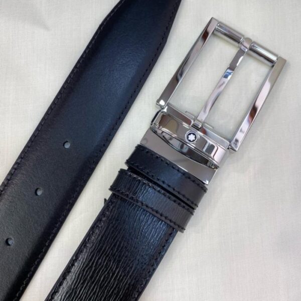 réplica,joyas,joyería,1:1,replica,fake,lujo,barato Cinturón informal de negocios Montblanc de piel de vacuno de grano superior de 3,5 cm de ancho (CEJAD)