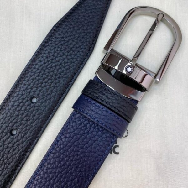 réplica,joyas,joyería,1:1,replica,fake,lujo,barato Cinturón informal de negocios Montblanc de piel de vacuno de grano superior de 3,5 cm de ancho (EITDM)