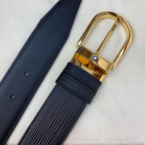 réplica,joyas,joyería,1:1,replica,fake,lujo,barato Cinturón informal de negocios Montblanc de piel de vacuno de grano superior de 3,5 cm de ancho (JWC1S)