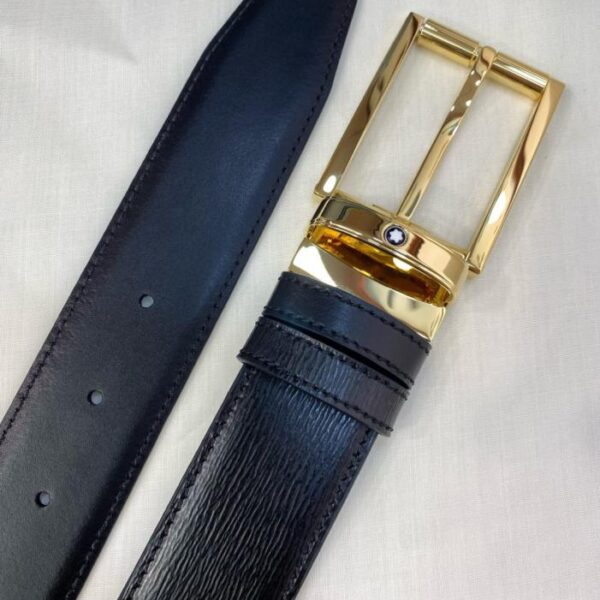 réplica,joyas,joyería,1:1,replica,fake,lujo,barato Cinturón informal de negocios Montblanc de piel de vacuno de grano superior de 3,5 cm de ancho (JWC1S)
