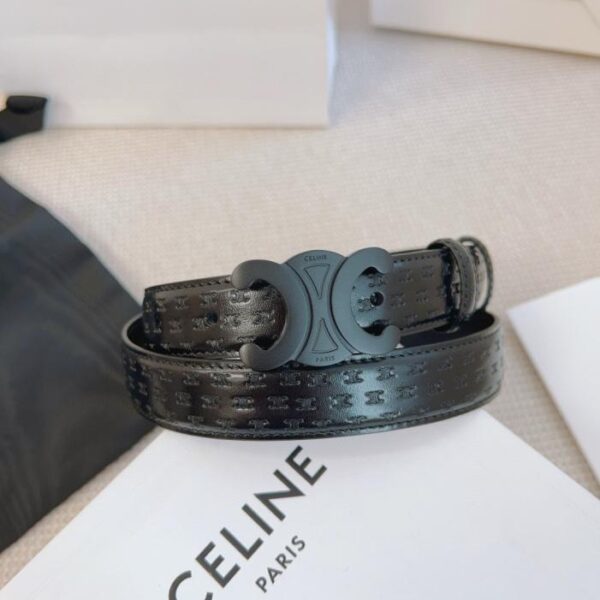 réplica,joyas,joyería,1:1,replica,fake,lujo,barato Cinturón CELINE estilo mostrador de 2,5 cm de ancho, primera capa original de piel de becerro (3WGHD)