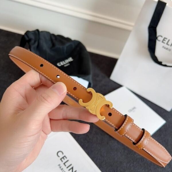réplica,joyas,joyería,1:1,replica,fake,lujo,barato Cinturón CELINE Arco del Triunfo de 1,8 cm, piel importada de primera calidad (0HBK9)