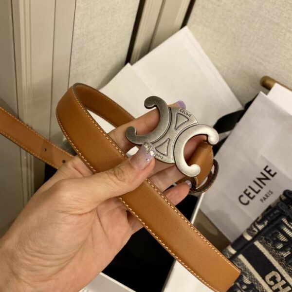 réplica,joyas,joyería,1:1,replica,fake,lujo,barato Cinturón CELINE Arco del Triunfo de 2,5 mm de piel de vacuno importada de primera calidad (HSV3M)