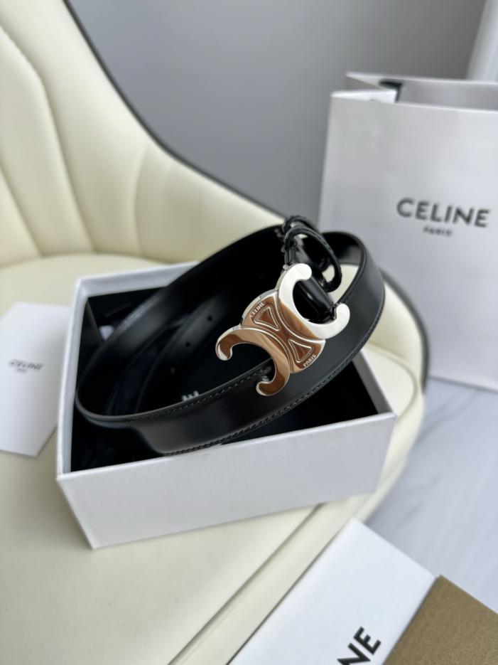 réplica,joyas,joyería,1:1,replica,fake,lujo,barato réplica,joyas,joyería,1:1,replica,fake,lujo,barato Nuevo modelo original de Celine para mujer, ancho 2,5 cm, hebilla de latón Arco del Triunfo, capa superior de piel de becerro (913JO)