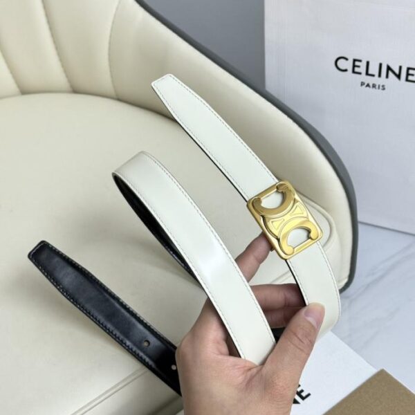 réplica,joyas,joyería,1:1,replica,fake,lujo,barato Nuevo modelo original de Celine para mujer, ancho de 2,5 cm, hebilla de latón con el Arco del Triunfo, capa superior de piel de becerro (L7EVF)