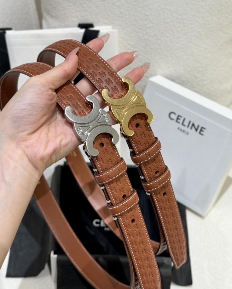 réplica,joyas,joyería,1:1,replica,fake,lujo,barato réplica,joyas,joyería,1:1,replica,fake,lujo,barato Cinturón Celine para mujer (2,5 cm) (HJ0T2)