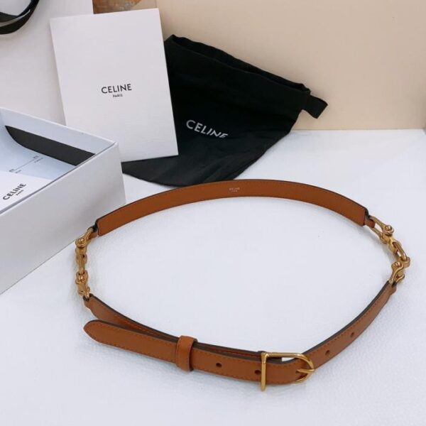 réplica,joyas,joyería,1:1,replica,fake,lujo,barato Cinturón de cuero con bocado de caballo CRÉCY (19UNN)