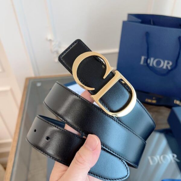 réplica,joyas,joyería,1:1,replica,fake,lujo,barato DIOR – Bolso de mano francés original de piel negra brillante, 3,5 cm (CQFT7)