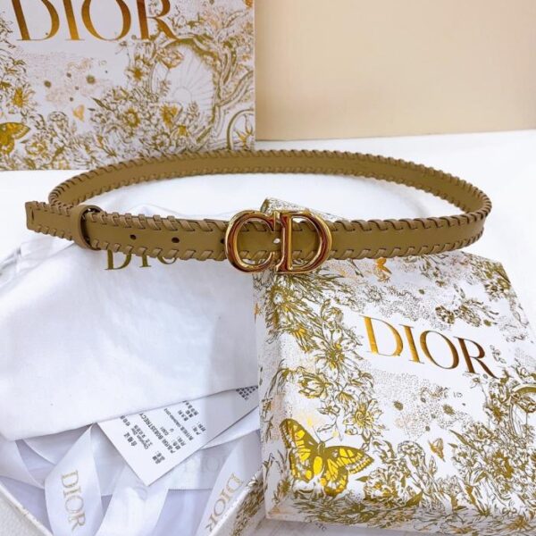 réplica,joyas,joyería,1:1,replica,fake,lujo,barato Cinturón Dior Saddle Belt de piel lisa negra de 20 mm con diseño de estrella Montaigne CD (KGP42)