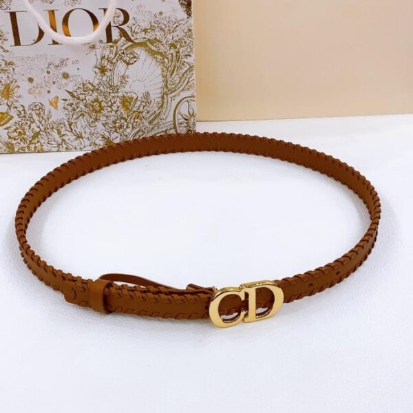 réplica,joyas,joyería,1:1,replica,fake,lujo,barato Cinturón Dior Saddle de piel lisa negra de 20 mm con correa de CD Montaigne Star (MUR2R)