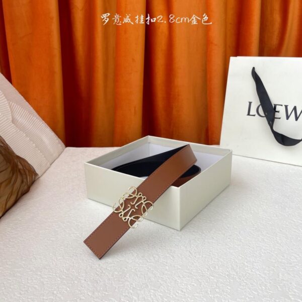 réplica,joyas,joyería,1:1,replica,fake,lujo,barato Mostrador LOEWE del mismo estilo, utilizando piel de becerro suave de doble cara, ancho 2,8 cm (4O4ZB)