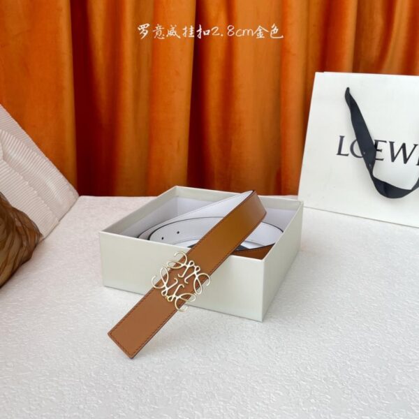 réplica,joyas,joyería,1:1,replica,fake,lujo,barato Mostrador LOEWE del mismo estilo, utilizando piel de becerro suave de doble cara, ancho 2,8 cm (92W0G)