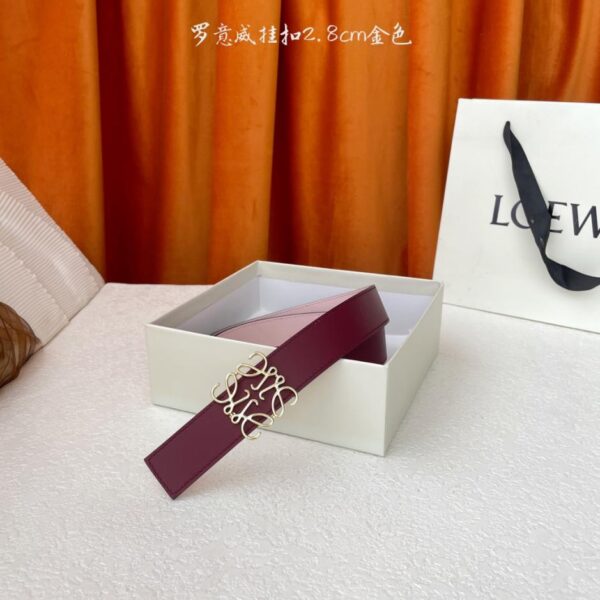 réplica,joyas,joyería,1:1,replica,fake,lujo,barato Mostrador LOEWE del mismo estilo, utilizando piel de becerro suave de doble cara, ancho 2,8 cm (KC5P8)