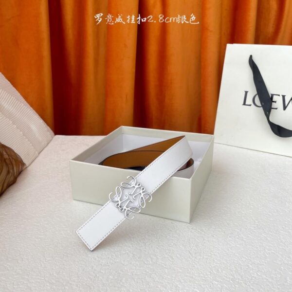 réplica,joyas,joyería,1:1,replica,fake,lujo,barato Mostrador LOEWE del mismo estilo, utilizando piel de becerro suave de doble cara, ancho 2,8 cm (UEN34)