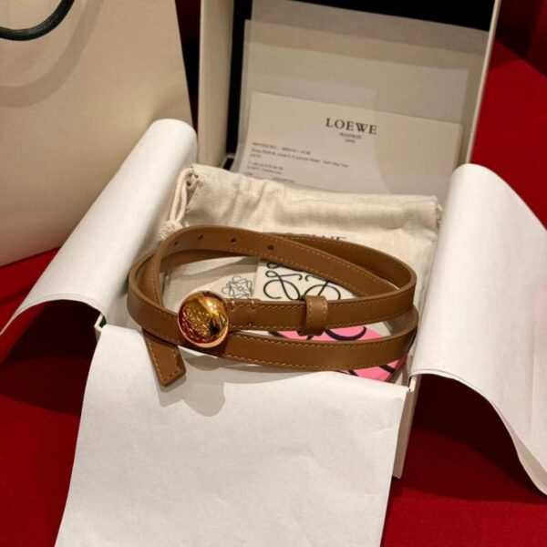 réplica,joyas,joyería,1:1,replica,fake,lujo,barato Cinturón de mujer LOEWE liso de 1,5 cm de ancho (DZUJX)