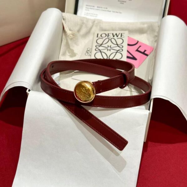 réplica,joyas,joyería,1:1,replica,fake,lujo,barato Cinturón de mujer LOEWE liso de 1,5 cm de ancho (KAF7W)