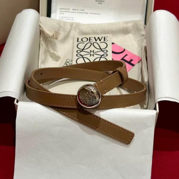 réplica,joyas,joyería,1:1,replica,fake,lujo,barato Cinturón de mujer LOEWE liso de 1,5 cm de ancho (WS2F3)