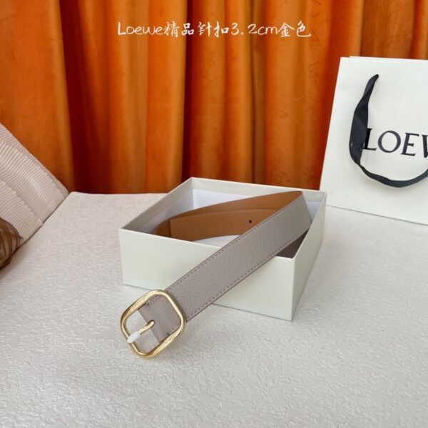 réplica,joyas,joyería,1:1,replica,fake,lujo,barato Cinturón Loewe nuevo de piel flor suave de 3,2 cm de ancho (J6DLM)