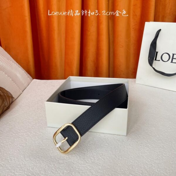 réplica,joyas,joyería,1:1,replica,fake,lujo,barato Cinturón Loewe nuevo de piel flor suave de 3,2 cm de ancho (0D6Q4)