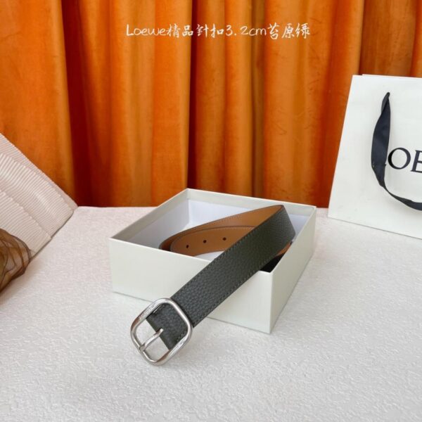 réplica,joyas,joyería,1:1,replica,fake,lujo,barato Cinturón Loewe nuevo de piel flor suave de 3,2 cm de ancho (O04SZ)
