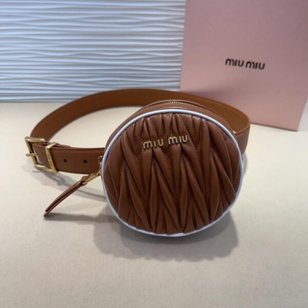 réplica,joyas,joyería,1:1,replica,fake,lujo,barato Cinturón de piel MiuMiu de 3,0 cm. Tamaño del paquete: 12,5 cm x 12 cm (0SNBZ)