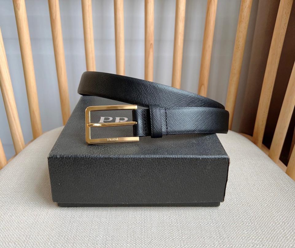 réplica,joyas,joyería,1:1,replica,fake,lujo,barato réplica,joyas,joyería,1:1,replica,fake,lujo,barato Cinturón PRADA de 3,0 cm, sencillo y elegante, último modelo (1SHWI)
