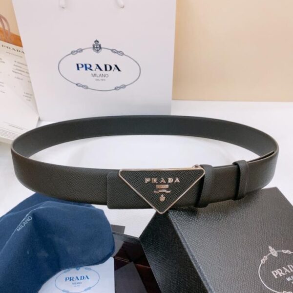 réplica,joyas,joyería,1:1,replica,fake,lujo,barato Cinturón con hebilla de 3,5 cm, último modelo de PRADA (NPTQI)