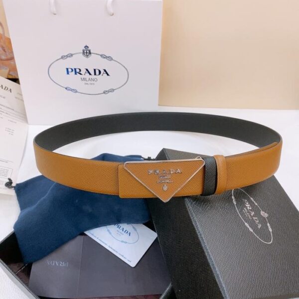 réplica,joyas,joyería,1:1,replica,fake,lujo,barato Cinturón con hebilla de 3,5 cm, último modelo de PRADA (ZXBY5)