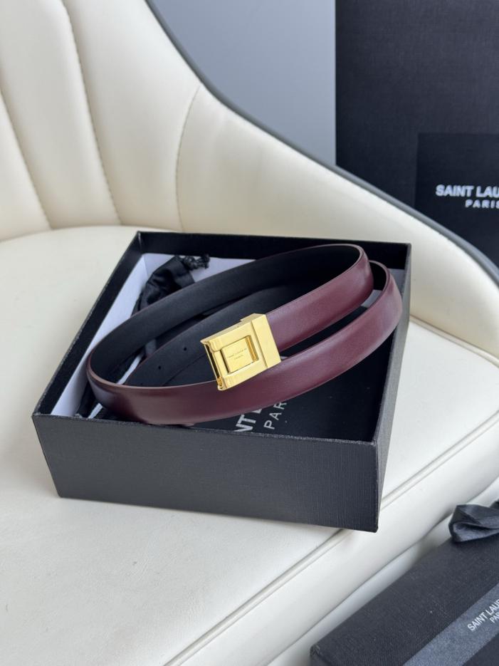 réplica,joyas,joyería,1:1,replica,fake,lujo,barato réplica,joyas,joyería,1:1,replica,fake,lujo,barato Cinturón de mujer Saint Laurent con hebilla galvanizada en oro auténtico, fabricado en Italia, 2,0 cm (W2J1K)