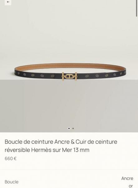 réplica,joyas,joyería,1:1,replica,fake,lujo,barato Nuevos herrajes de la boutique ANCRE con cuero Epsom importado, ancho de 13 mm, cinturón de mujer Hermes (GKCA2)