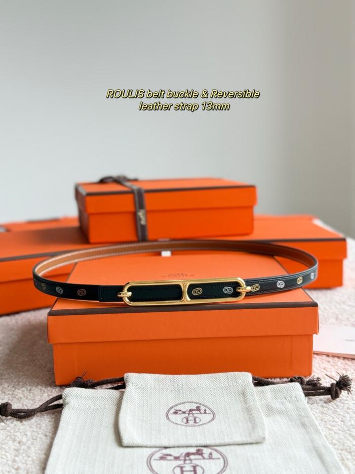 réplica,joyas,joyería,1:1,replica,fake,lujo,barato réplica,joyas,joyería,1:1,replica,fake,lujo,barato Cinturón de mujer Hermes, nuevo ROULIS, herrajes de primera calidad, piel Epsom importada, ancho de 13 mm (A38MS)