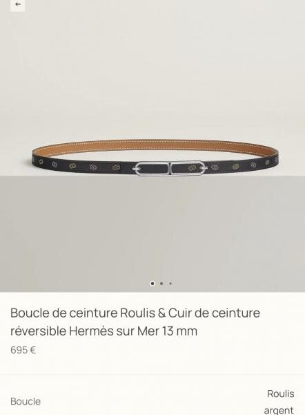 réplica,joyas,joyería,1:1,replica,fake,lujo,barato Cinturón Hermes para mujer, nuevo ROULIS, herrajes de primera calidad, piel Epsom importada, 13 mm de ancho (FKT4S)