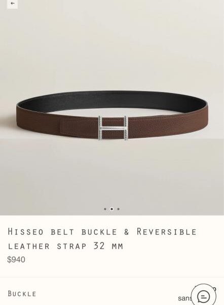 réplica,joyas,joyería,1:1,replica,fake,lujo,barato Cinturón Hermès para hombre Hisseo Belt-Togo-32 mm (E2AVD)