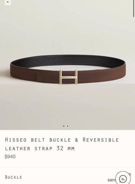 réplica,joyas,joyería,1:1,replica,fake,lujo,barato Cinturón Hermès para hombre Hisseo Belt-Togo-32 mm (MXQDU)