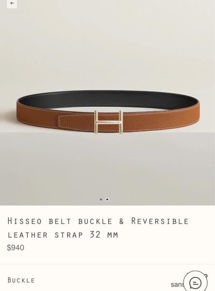 réplica,joyas,joyería,1:1,replica,fake,lujo,barato Cinturón Hermès para hombre Hisseo Belt-Togo-32 mm (QGQFC)