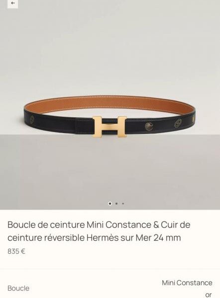 réplica,joyas,joyería,1:1,replica,fake,lujo,barato Cinturón de mujer Hermes, nuevo MINI CONSTANCE, herrajes de primera calidad con cuero Epsom importado, ancho 24 mm (FJ665)