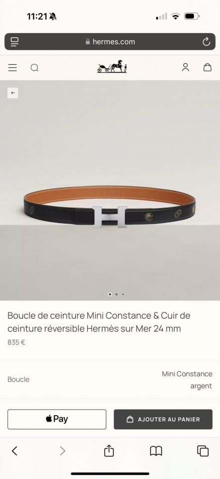 réplica,joyas,joyería,1:1,replica,fake,lujo,barato réplica,joyas,joyería,1:1,replica,fake,lujo,barato Cinturón de mujer Hermes, nuevo MINI CONSTANCE, herrajes de primera calidad con cuero Epsom importado, ancho 24 mm (QEB02)