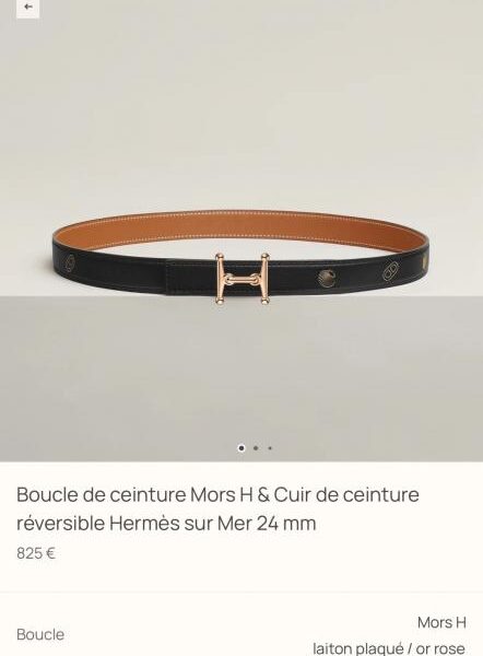 réplica,joyas,joyería,1:1,replica,fake,lujo,barato Cinturón Hermes para mujer, nuevo MORS H, herrajes de primera calidad, piel Epsom importada, ancho de 24 mm (IJNCV)