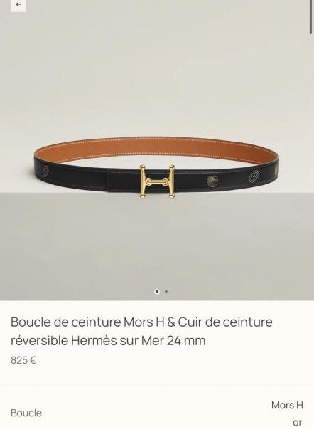 réplica,joyas,joyería,1:1,replica,fake,lujo,barato Cinturón de mujer Hermes, nuevo MORS H, herrajes de primera calidad con cuero Epsom importado, ancho 24 mm (W5D4Y)