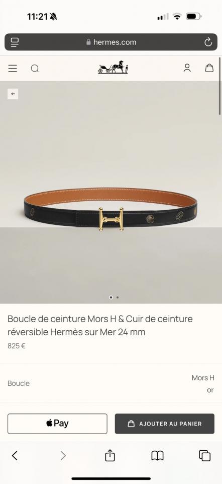 réplica,joyas,joyería,1:1,replica,fake,lujo,barato réplica,joyas,joyería,1:1,replica,fake,lujo,barato Cinturón de mujer Hermes, nuevo MORS H, herrajes de primera calidad con cuero Epsom importado, ancho 24 mm (W5D4Y)