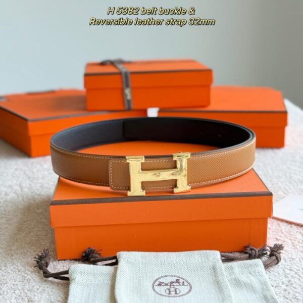 réplica,joyas,joyería,1:1,replica,fake,lujo,barato Herrajes de la boutique Hermes con cinturón de hombre de 32 mm de cuero Epsom importado (IARKV)
