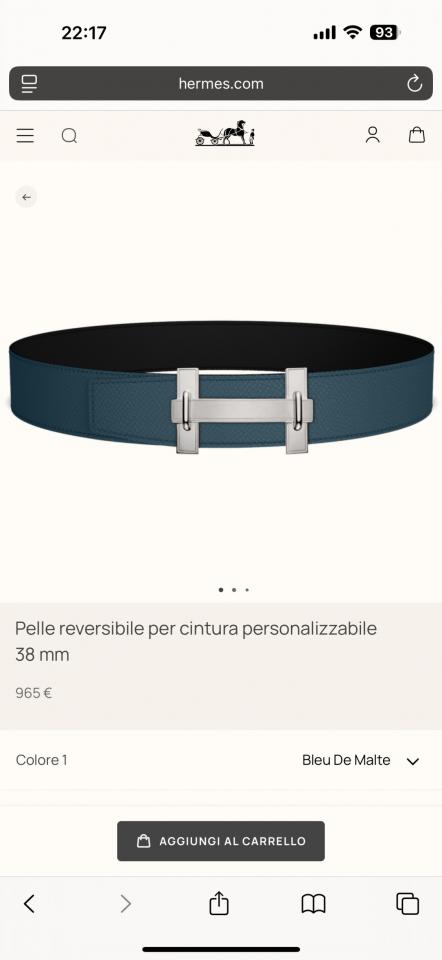 réplica,joyas,joyería,1:1,replica,fake,lujo,barato réplica,joyas,joyería,1:1,replica,fake,lujo,barato Herrajes premium Hermes JUMPING con cuero Epsom importado, negro y azul de Prusia, 38 mm de ancho, accesorios para cinturón de hombre (1GYFU)