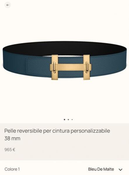 réplica,joyas,joyería,1:1,replica,fake,lujo,barato Herrajes premium Hermes JUMPING con cuero Epsom importado, negro y azul de Prusia, ancho de 38 mm, accesorios para cinturón de hombre (KULD1)