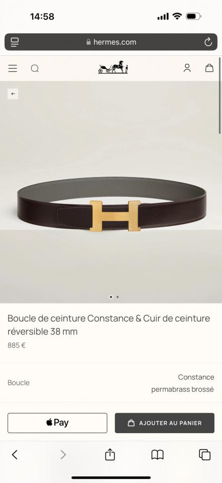 réplica,joyas,joyería,1:1,replica,fake,lujo,barato réplica,joyas,joyería,1:1,replica,fake,lujo,barato Cinturón de hombre Constance Hardware, piel Togo importada (gris Cumulonimbus), 38 mm de ancho (DMVHW)