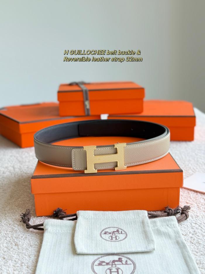 réplica,joyas,joyería,1:1,replica,fake,lujo,barato réplica,joyas,joyería,1:1,replica,fake,lujo,barato Herrajes de boutique GUILLOCHEE de Hermes con cinturón de hombre de 32 mm de cuero Epsom importado (AICWL)