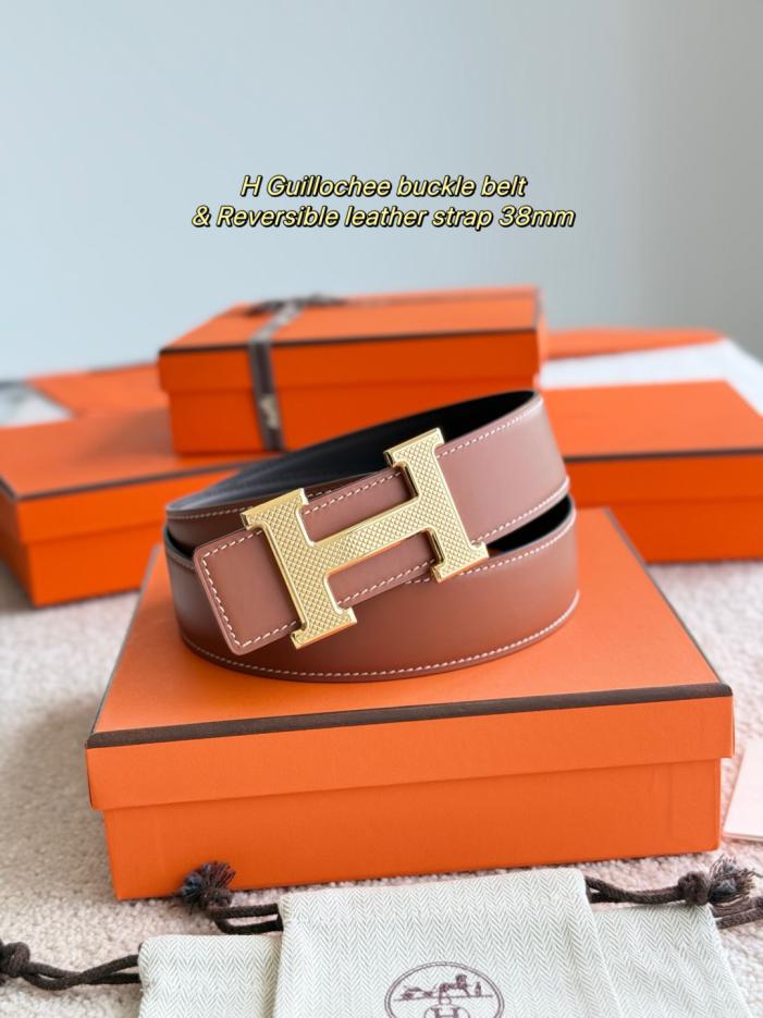 réplica,joyas,joyería,1:1,replica,fake,lujo,barato réplica,joyas,joyería,1:1,replica,fake,lujo,barato Cinturón para hombre de 38 mm de ancho con herrajes de boutique Hermes Guillochee y piel de becerro mate de doble cara importada (0CKBW)