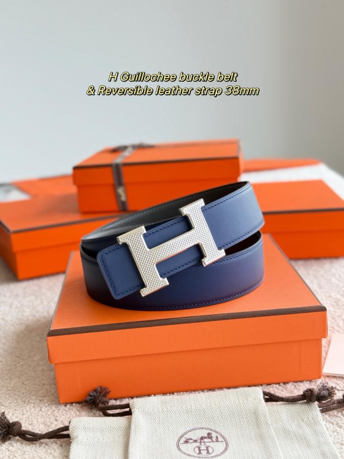 réplica,joyas,joyería,1:1,replica,fake,lujo,barato réplica,joyas,joyería,1:1,replica,fake,lujo,barato Cinturón para hombre de 38 mm de ancho con herrajes de boutique Hermes Guillochee y piel de becerro mate de doble cara importada (IF9F4)