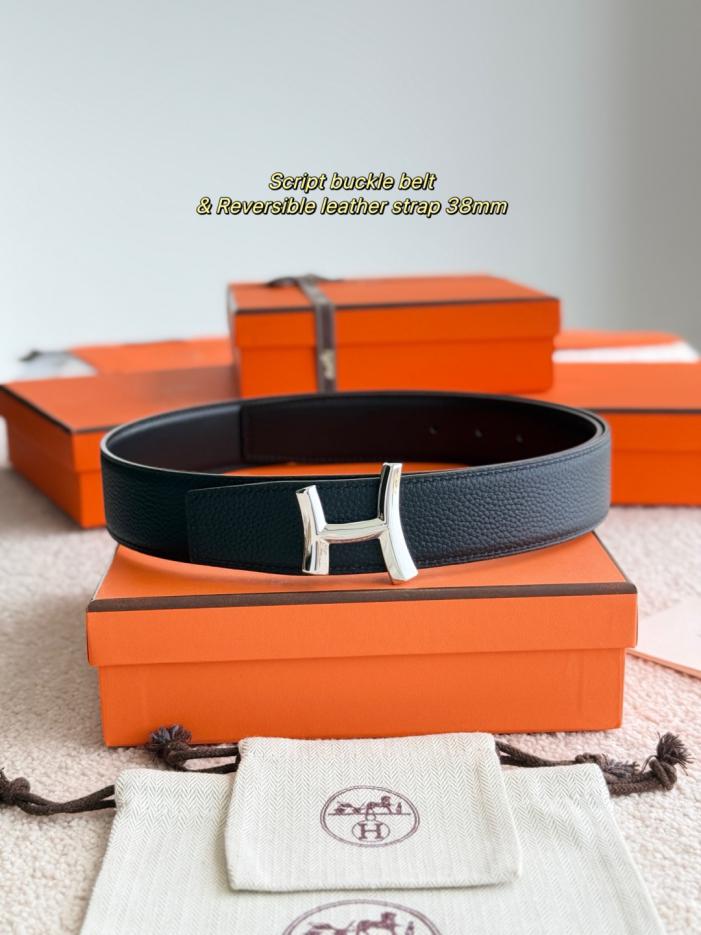 réplica,joyas,joyería,1:1,replica,fake,lujo,barato réplica,joyas,joyería,1:1,replica,fake,lujo,barato Cinturón para hombre SCRIPT con herrajes premium de cuero Togo importado (negro), ancho de 38 mm, estilo y buen gusto (6BH5Y)