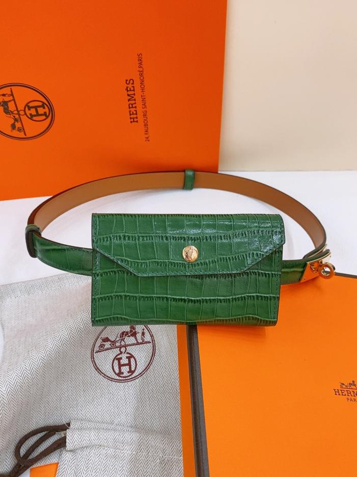 réplica,joyas,joyería,1:1,replica,fake,lujo,barato réplica,joyas,joyería,1:1,replica,fake,lujo,barato Cinturón Hermes Little Kelly de alto brillo con estampado de cocodrilo de 1,7 cm (SDVQY)